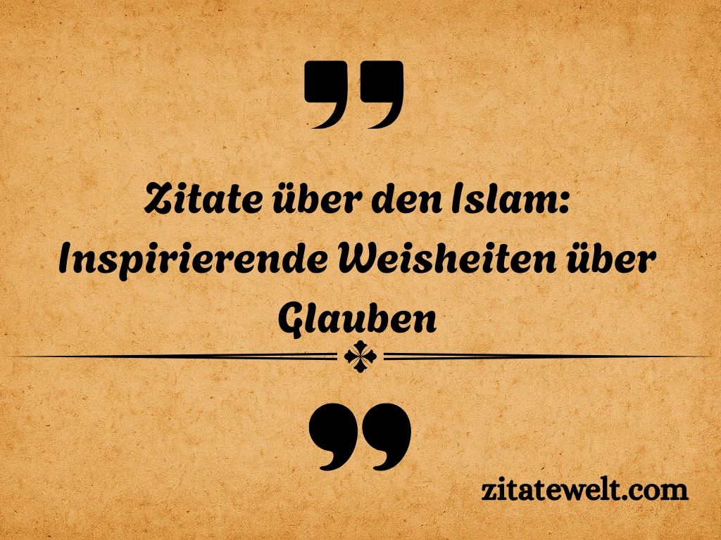 Zitate über den Islam: Inspirierende Weisheiten über Glauben Zitate über den Islam