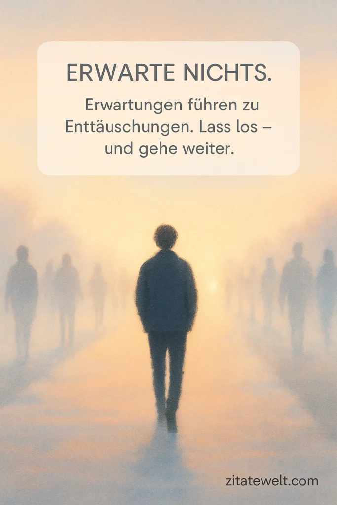 Zitate Erwarte nichts Spruch