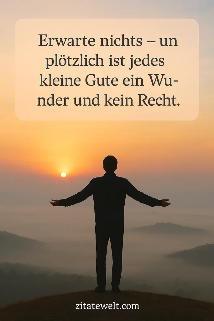 Zitate Erwarte nichts Spruch