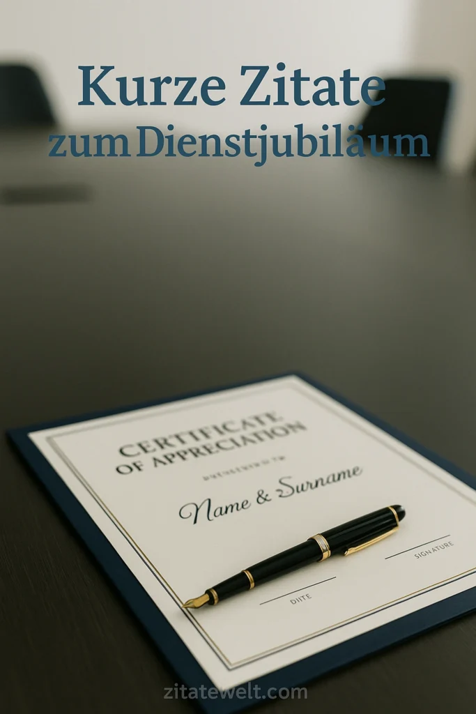 Kurze Zitate zum Dienstjubiläum