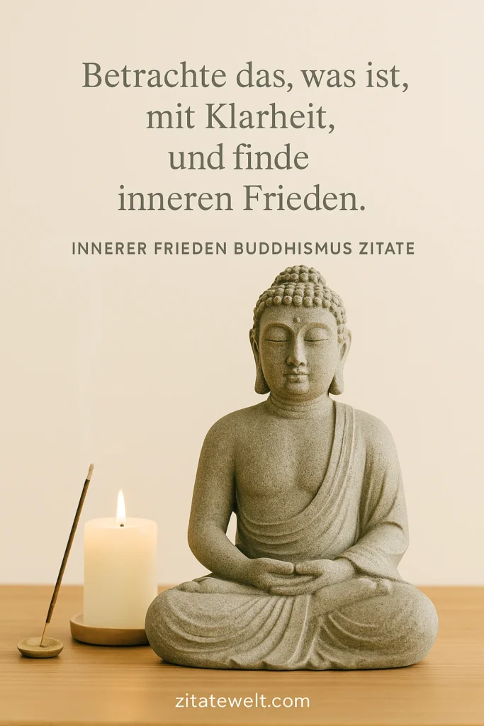 Innerer Frieden Buddhismus Zitate